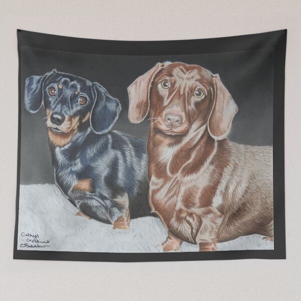 Item preview, Doris and Derek the Dachshunds designed and sold by cathyscreations.