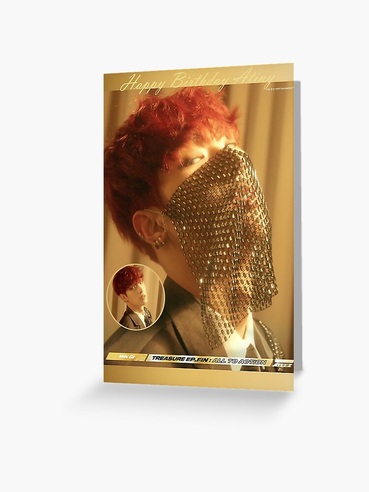 ATEEZ Mingi all to action wonderland birthday card | Greeting Card