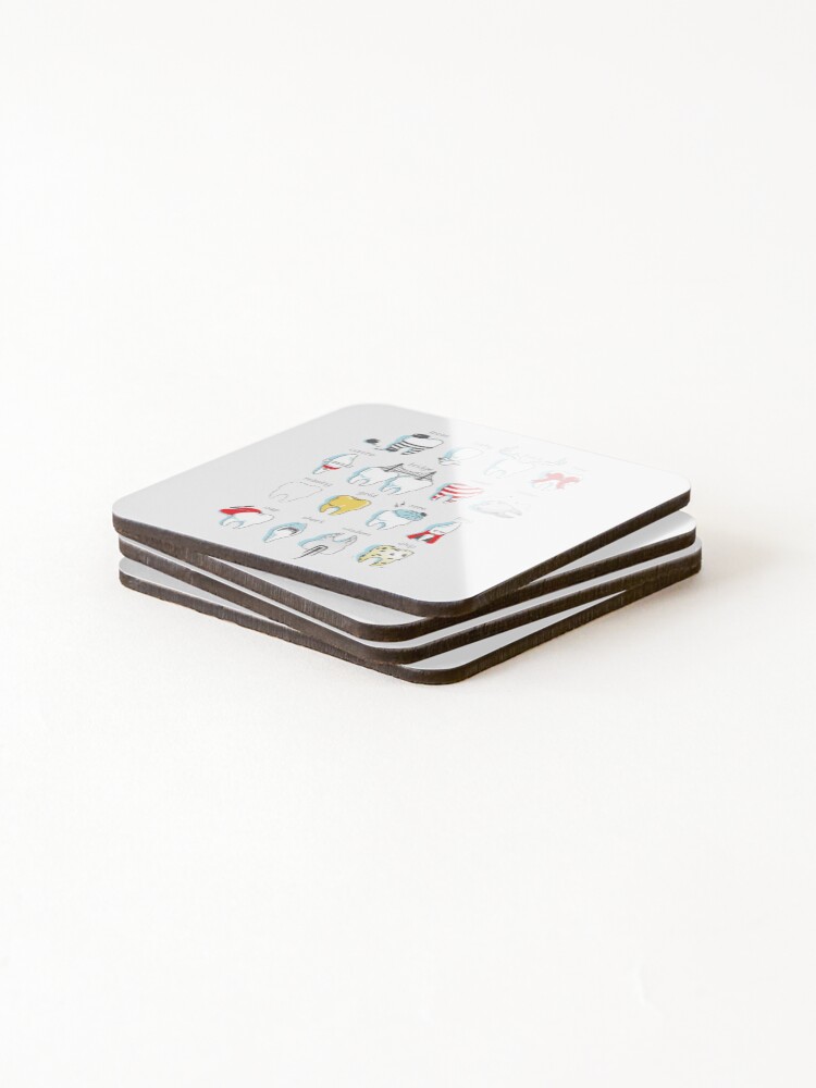 Alternate view of Dental Definitions Coasters (Set of 4)