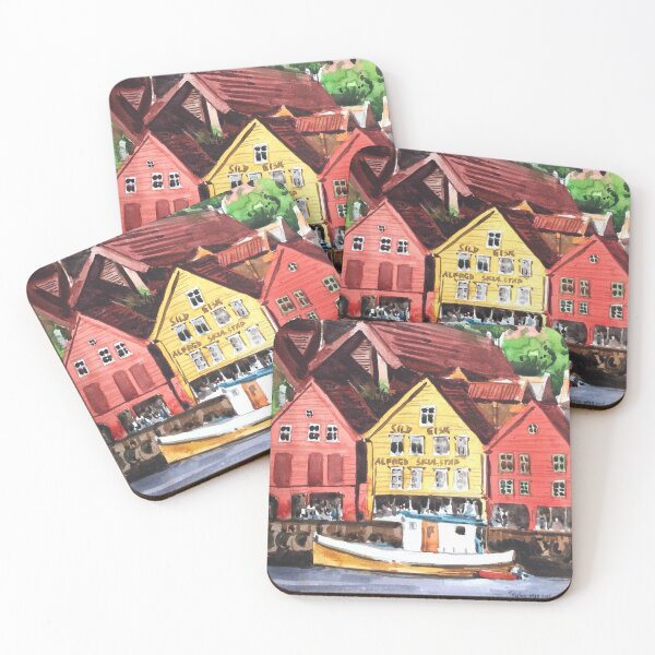 Item preview, Old warf Bergen Norway designed and sold by TheJoeyStudio.