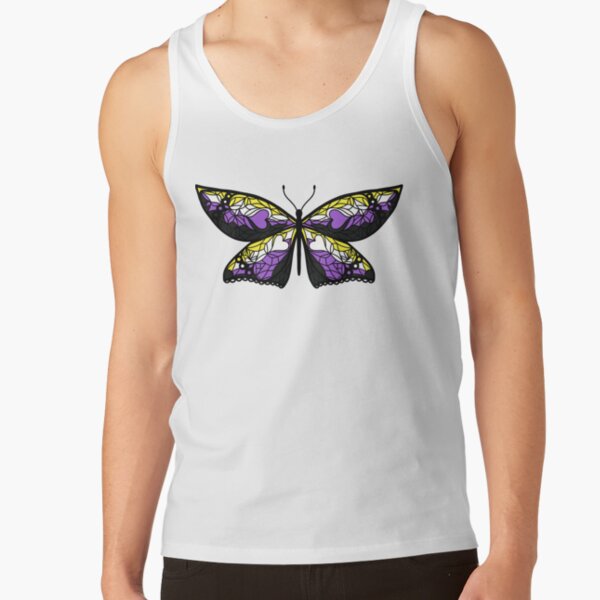 Fly With Pride: Nonbinary Flag Butterfly Tank Top