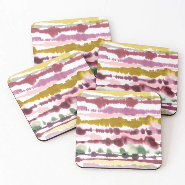 Item preview, Soft Nautical Watercolor Lines Ochre Purple designed and sold by ninoladesign.