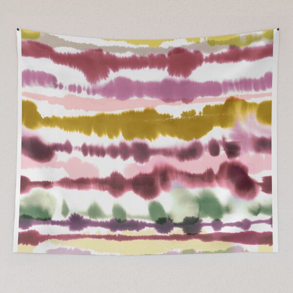Item preview, Soft Nautical Watercolor Lines Ochre Purple designed and sold by ninoladesign.