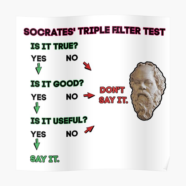 Socrates' Triple Filter Test Poster