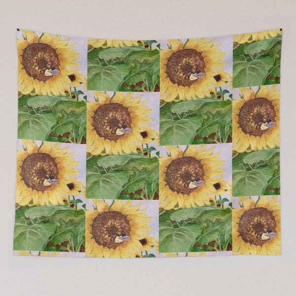 Item preview, Sunflower's Fan designed and sold by Donna Werling Art.