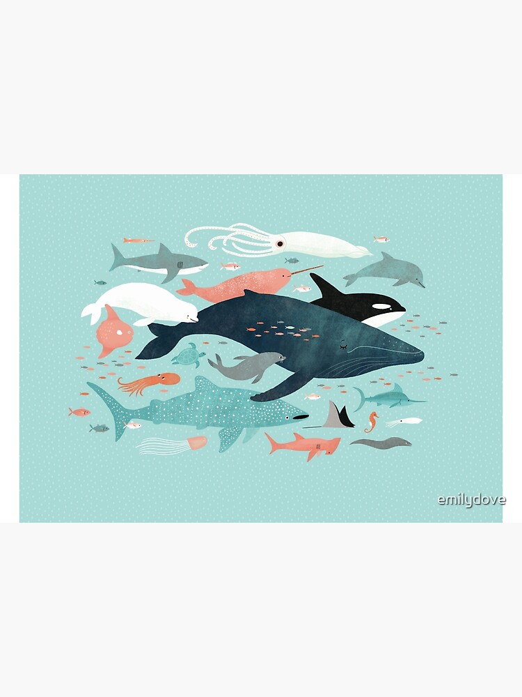 Thumbnail 6 of 6, Bath Mat, Under the Sea Menagerie designed and sold by emilydove.