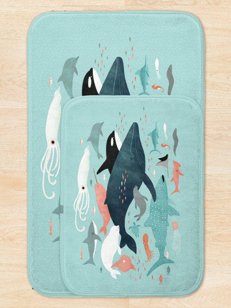 Thumbnail 5 of 6, Bath Mat, Under the Sea Menagerie designed and sold by emilydove.