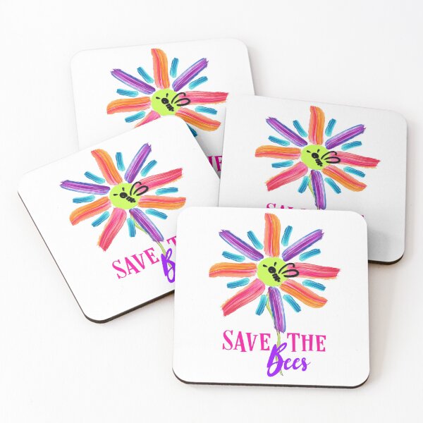Item preview, Save the Bees Multi Colorful Flower Nature Lovers designed and sold by monicacarr.