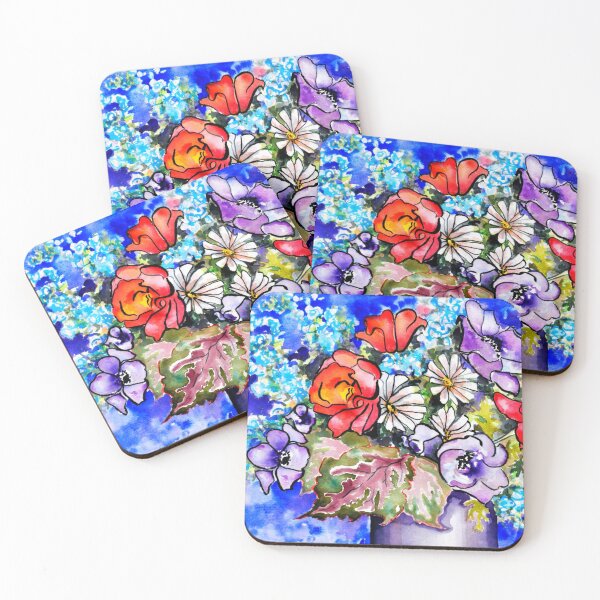 Item preview, Watercolor Bright Floral, Hand Drawn and Painted designed and sold by Sharon Schwalbe.