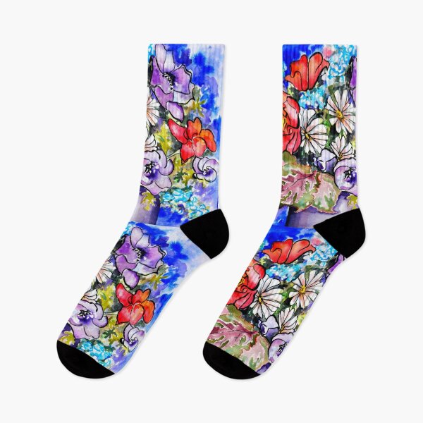 Item preview, Watercolor Bright Floral, Hand Drawn and Painted designed and sold by Sharon Schwalbe.