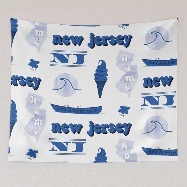 Item preview, Blue Watercolor New Jersey US State Sticker Pack designed and sold by The-Goods.