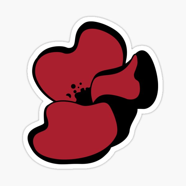 Red Poppies Sticker