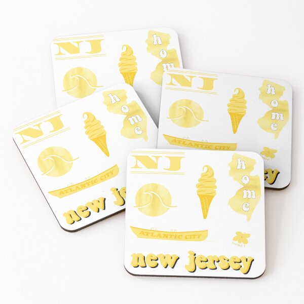 Item preview, Light Yellow Watercolor New Jersey US State Sticker Pack designed and sold by The-Goods.