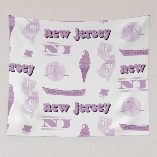 Item preview, Mauve Watercolor New Jersey US State Sticker Pack designed and sold by The-Goods.