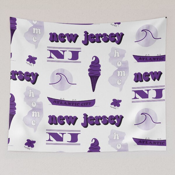 Item preview, Purple Watercolor New Jersey US State Sticker Pack designed and sold by The-Goods.