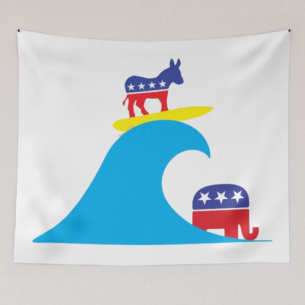 Item preview, Democratic Donkey Rides the Blue Wave designed and sold by judgeart.