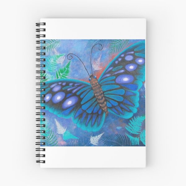 Item preview, Blue-Green Butterfly with Ferns designed and sold by BritaLeetheGallery.