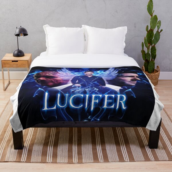 Lucifer Morningstar - Devil vs Angel Throw Blanket