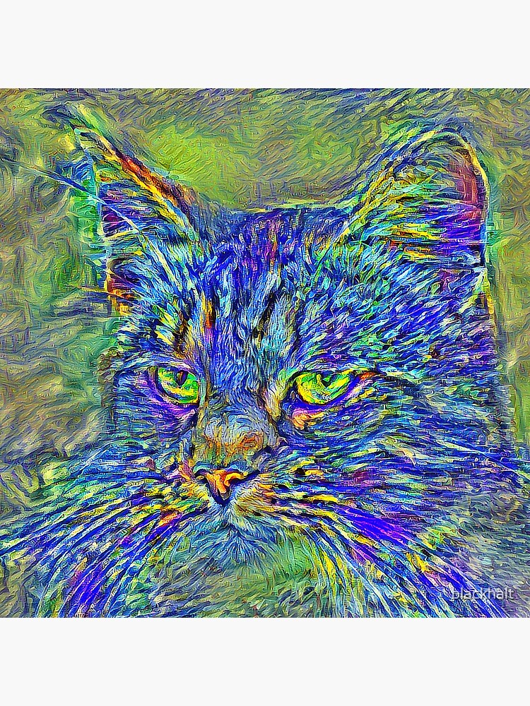 Artificial neural style Post-Impressionism cat by blackhalt