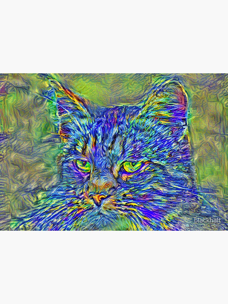 Artificial neural style Post-Impressionism cat by blackhalt