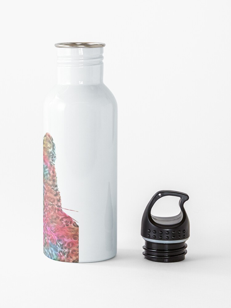 Alternate view of Artificial neural style Rose wild cat Water Bottle