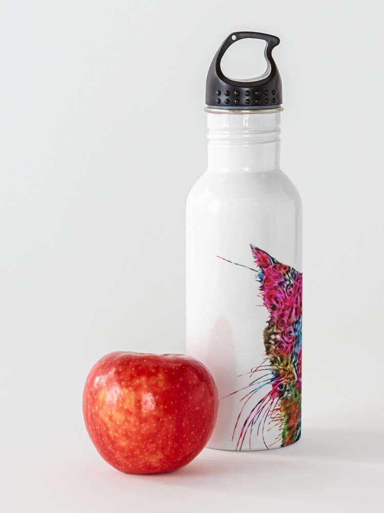 Alternate view of Artificial neural style Rose wild cat Water Bottle