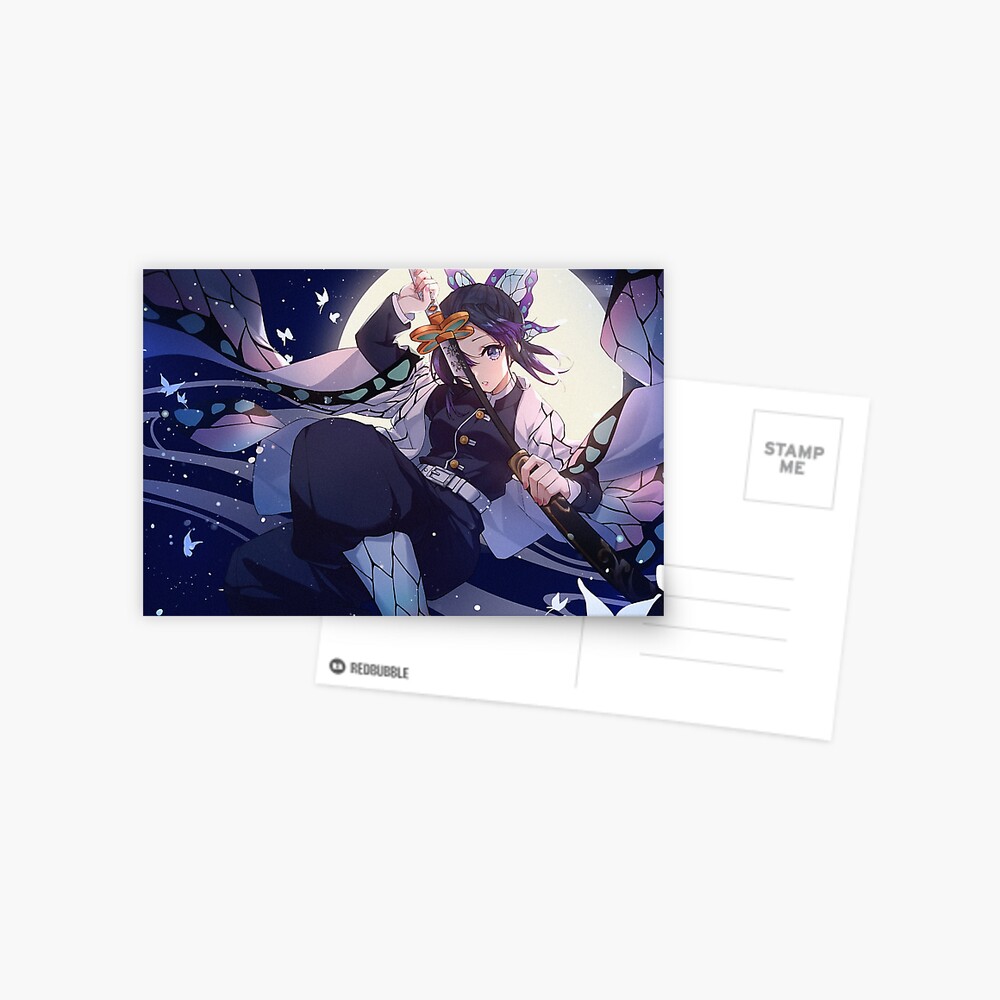 Demon Slayer Kimetsu No Yaiba Shinobu Greeting Card By Lawliet1568 Redbubble