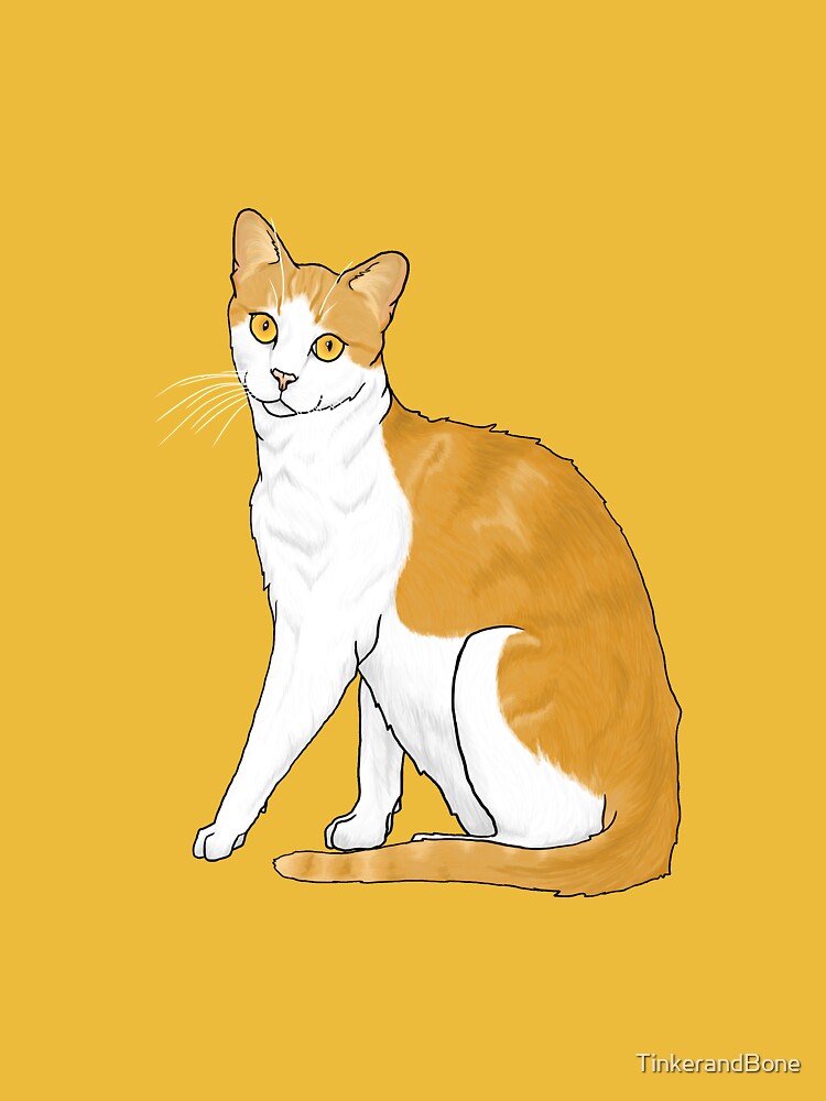 Orange and White Cat Essential T-Shirt for Sale by TinkerandBone