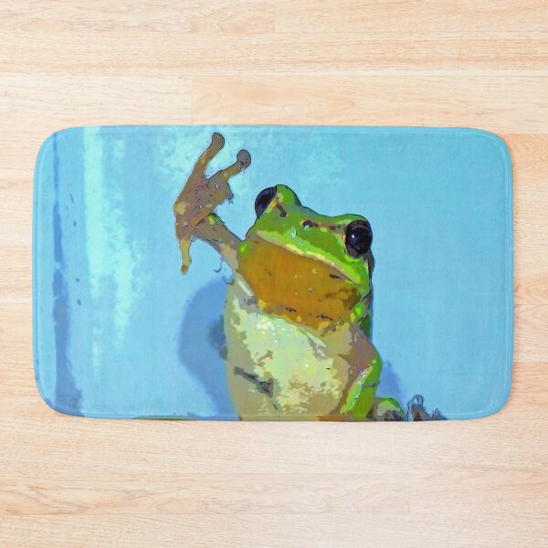 Item preview, CUTE FROG ON BLUE BACKGROUND designed and sold by Astralia.