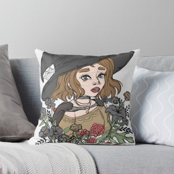 Item preview, Halloween Overgrown Witch Girl With Flowers designed and sold by Craori.