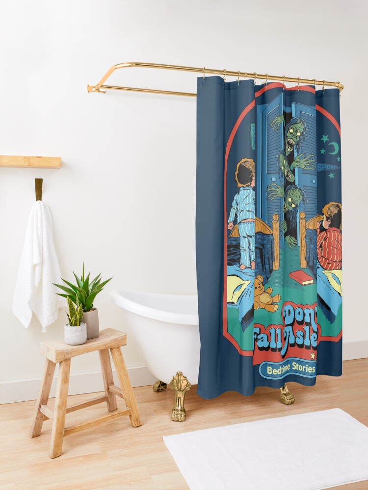 Alternate view of Don't Fall Asleep Shower Curtain