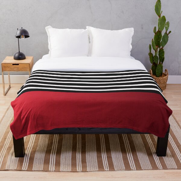 Item preview, Black & White Stripes with Red Gradient Patch designed and sold by Rizwana Khan.