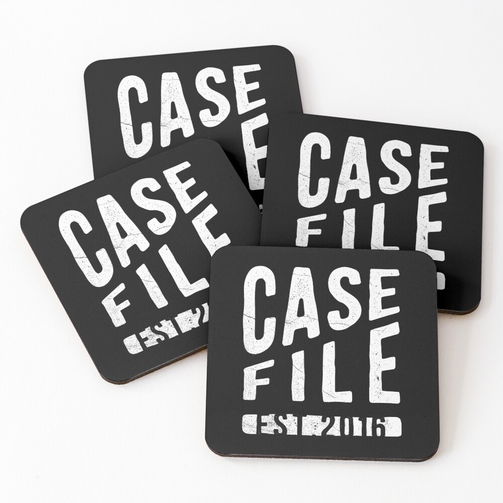 Casefile True Crime Podcast – EST 2016 (Light) Coasters (Set of 4)