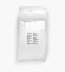10 Crack commandments Duvet Cover