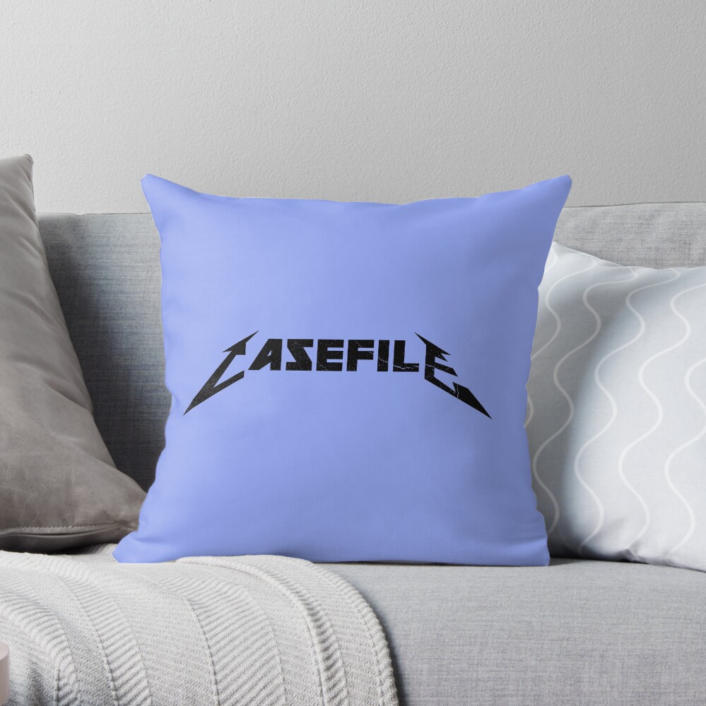 Casefile True Crime – Casefile Metallica Tribute (Dark) Throw Pillow