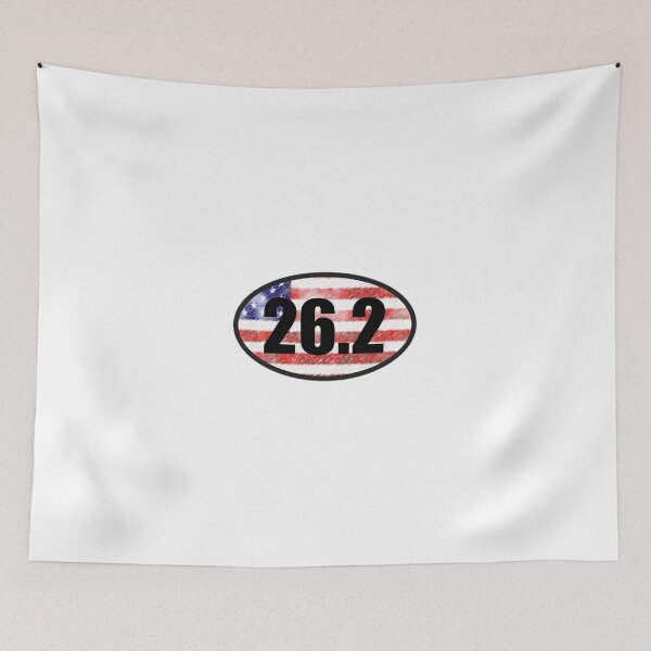 Item preview, 26.2 Full Marathon Sticker Oval Running American Flag Design Decal Car Window Bumper Sticker Unique designed and sold by Nextlevellife.