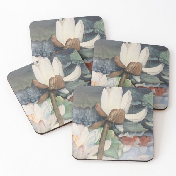Artikelvorschau,  Blumen und Coy Fish. entworfen und verkauft von Robin Trafford-McLean.