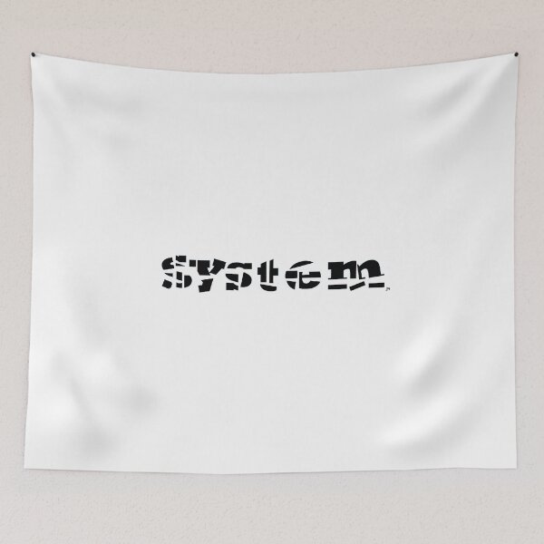 Item preview, Broken "system" (2) as in "the system is broken" T-Shirt and product design. Black with Transparent Background designed and sold by JohnnyMyass.