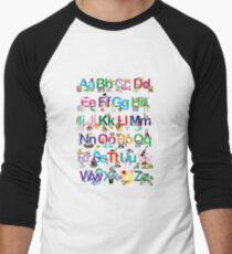 Alphabet for kids Men's Baseball ¾ T-Shirt