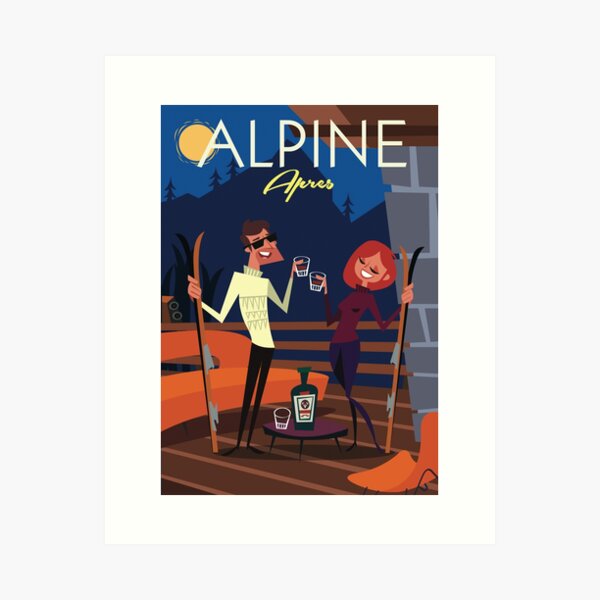 Item preview, Alpine Apres poster designed and sold by GAGodel.