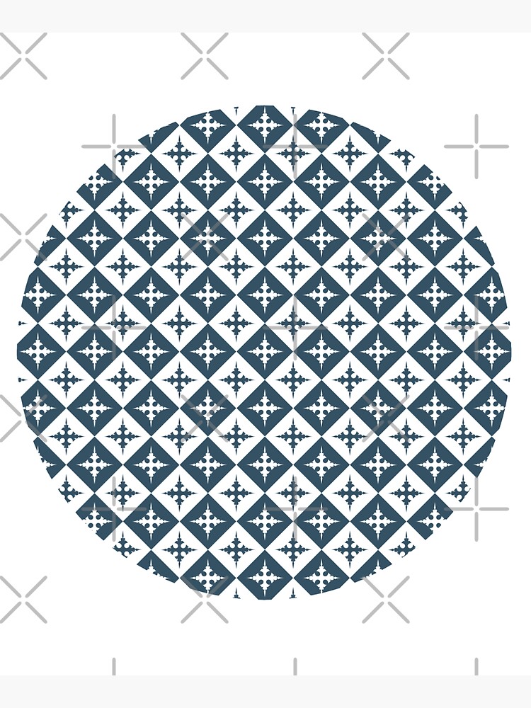 Tile pattern - Blue and White by PrintablesP