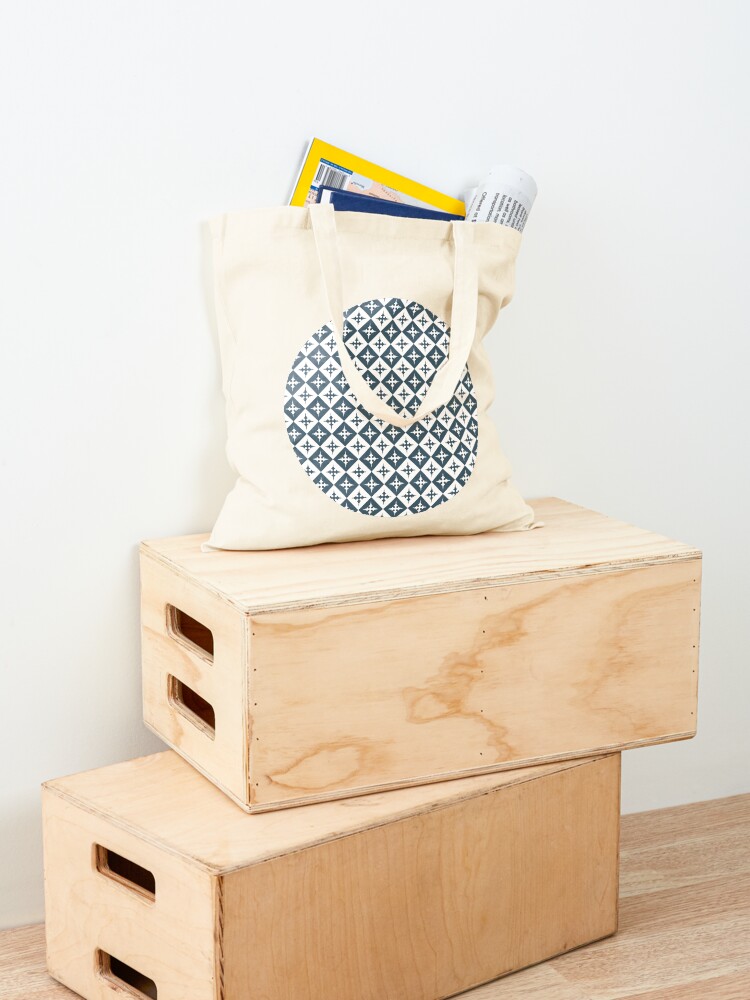 Alternate view of Tile pattern - Blue and White Tote Bag