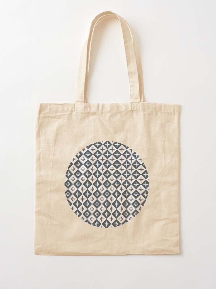 Alternate view of Tile pattern - Blue and White Tote Bag