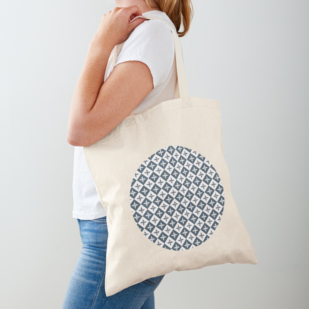 Tile pattern - Blue and White Tote Bag
