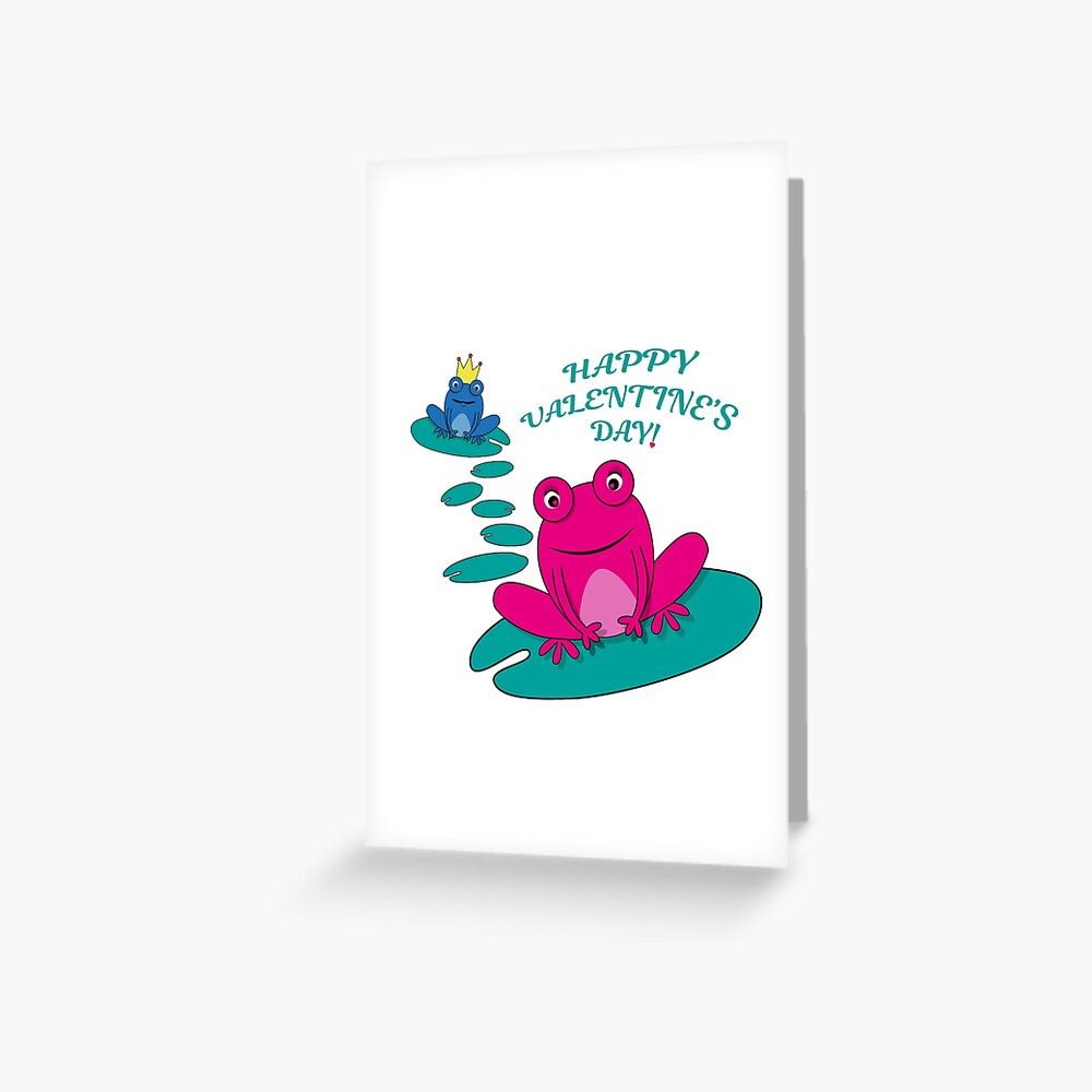 Frogs Valentine Greeting Card
