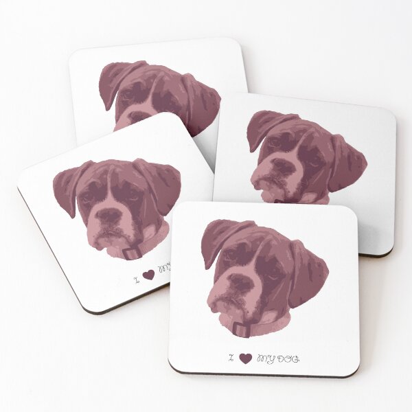 Item preview, I love my dog - Boxer (Pink) designed and sold by Printables Passions.