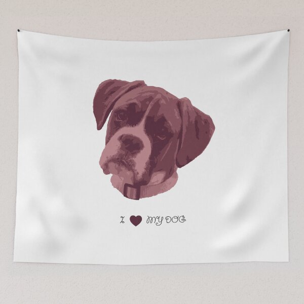 Item preview, I love my dog - Boxer (Pink) designed and sold by Printables Passions.