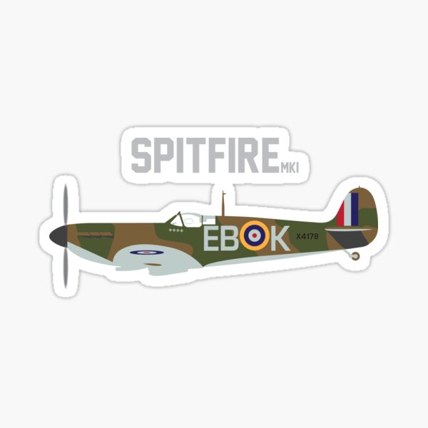 Spitfire Ww2 Sticker For Sale By Wiscan Redbubble