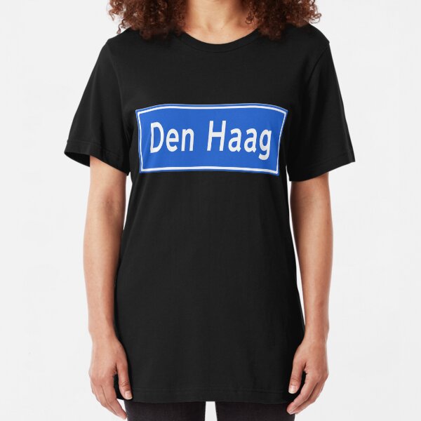 Verkeersbord Den Haag Slim Fit T-Shirt