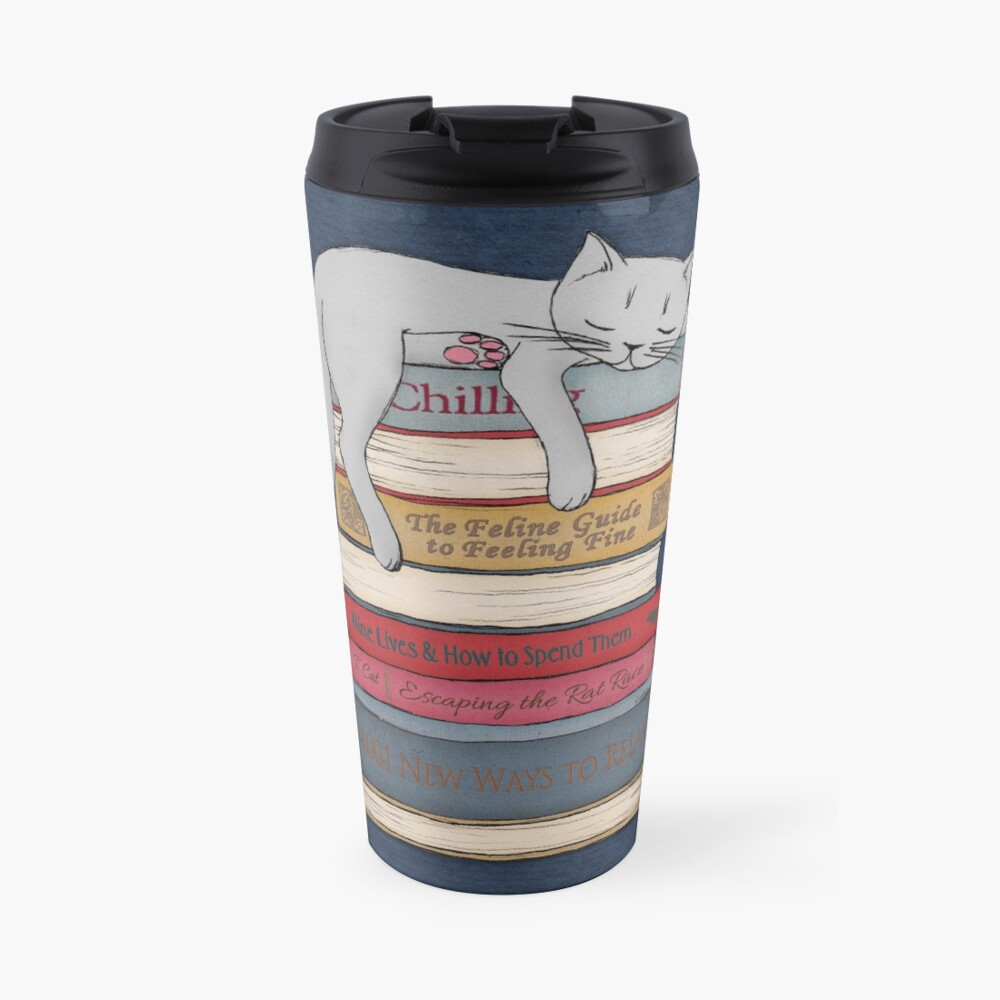 How to Chill Like a Cat Travel Coffee Mug